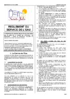 Réglement du Service de l’Eau – Sainte Julie (2023)