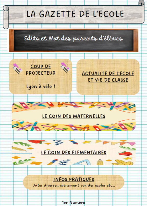 Couverture de la gazette de l'école de Sainte Julie